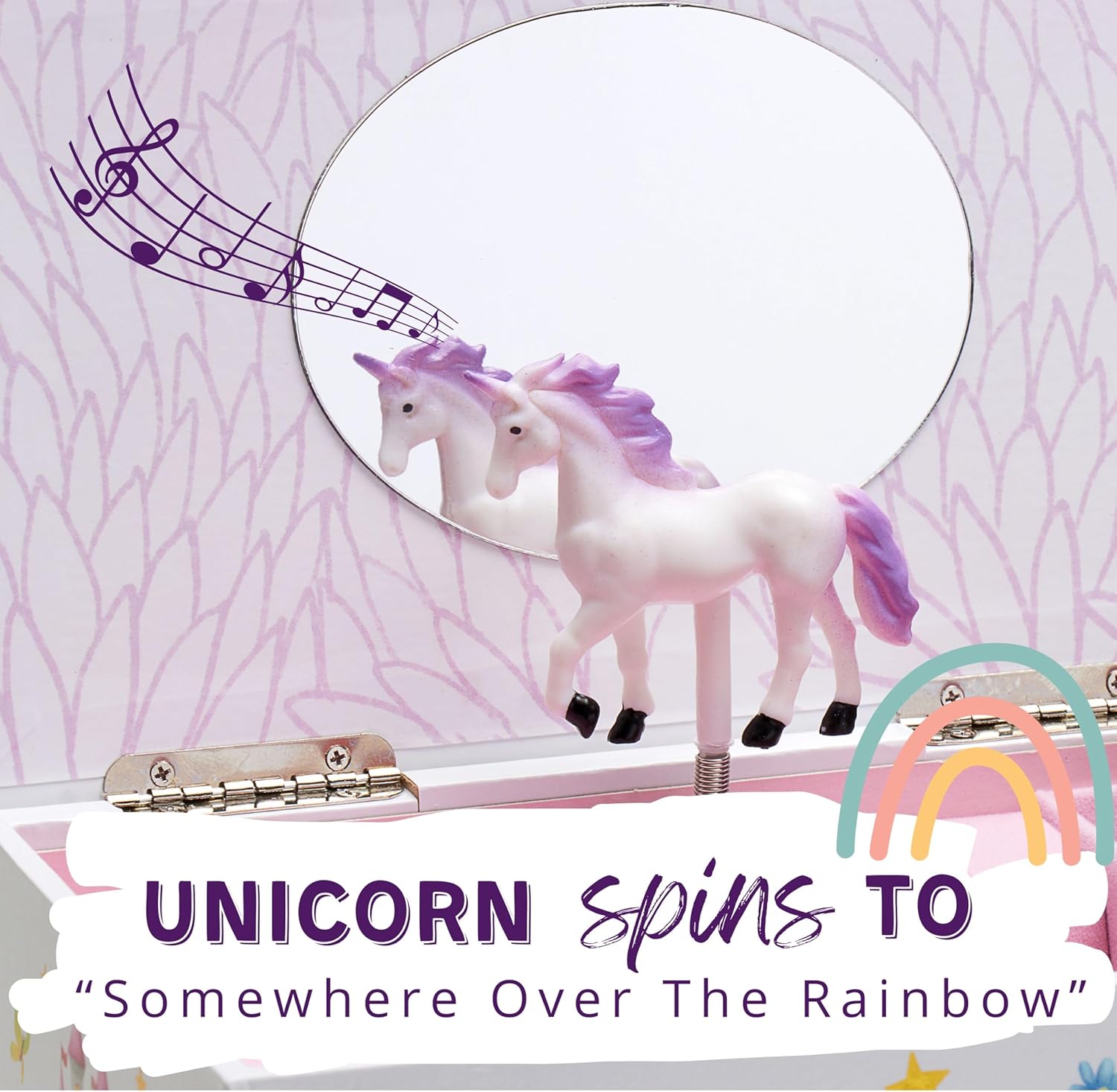 ABI   OLIE Kids Musical Jewelry Box for Girls 8-12 - Music Box for Girls - Princess Castle Unicorn Theme